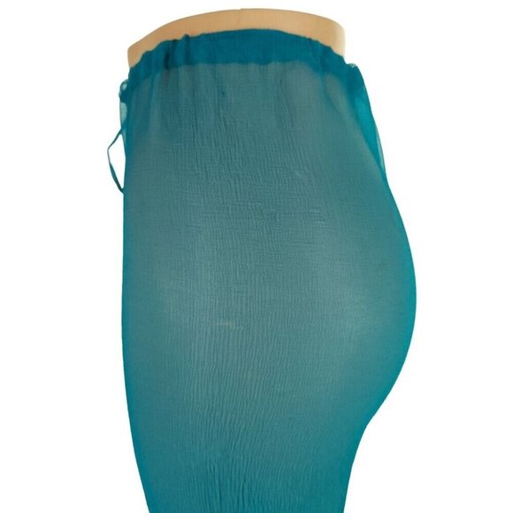 Dries Van Noten Silk Pacha Trousers Size 40 US 8 Womens Green Pants $595 - Picture 7 of 13